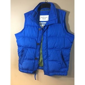 Cobalt Blue Abercrombie & Fitch Puff Vest XL